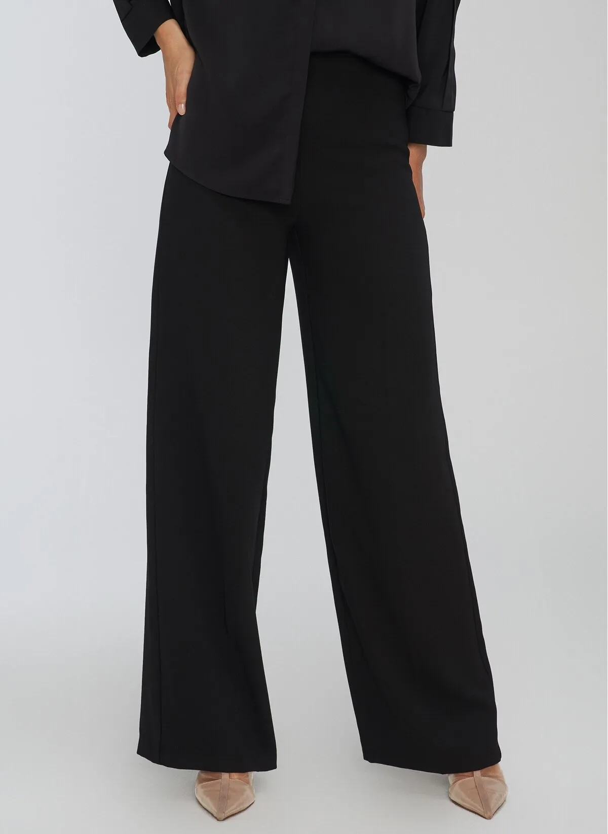 13785 Black Wide Leg Pants