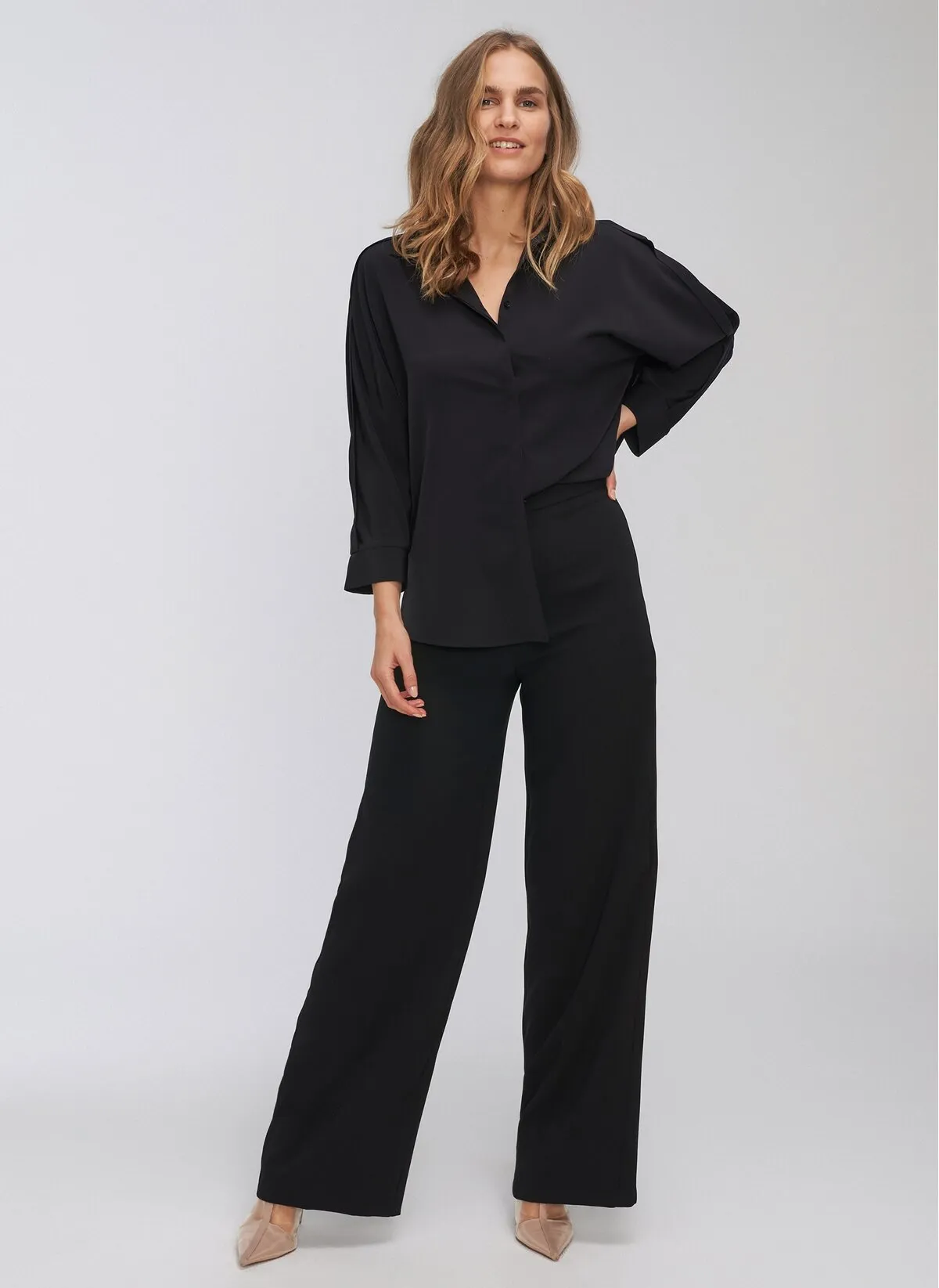 13785 Black Wide Leg Pants