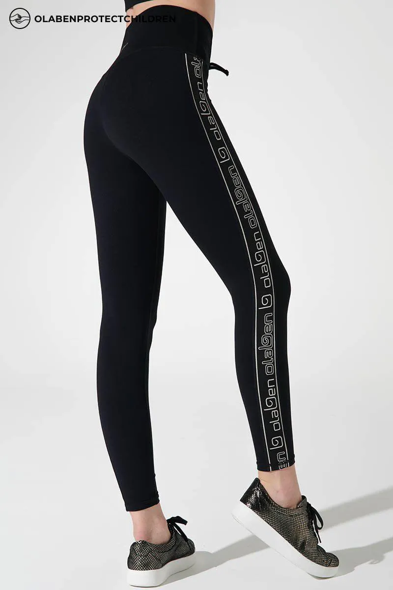 7/8 High Waist Double Knot Legging - Black