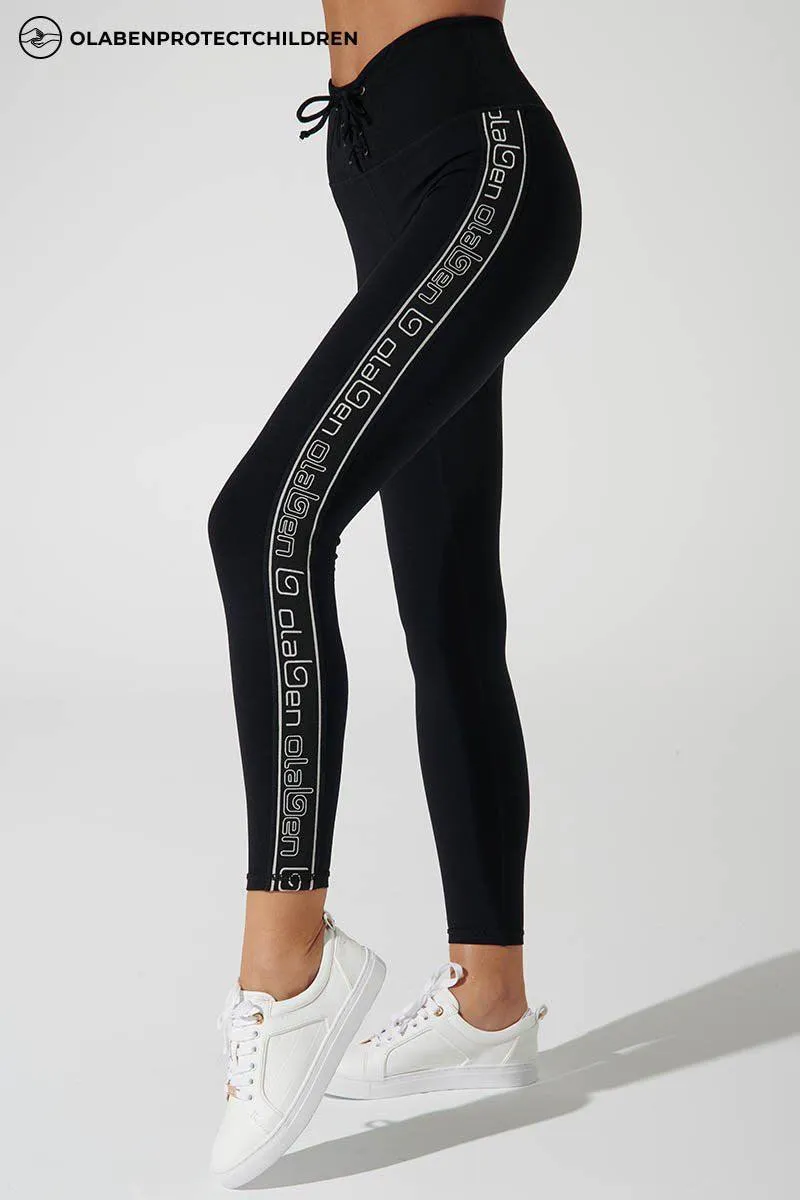 7/8 High Waist Double Knot Legging - Black