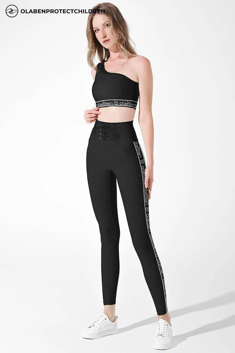 7/8 High Waist Double Knot Legging - Black