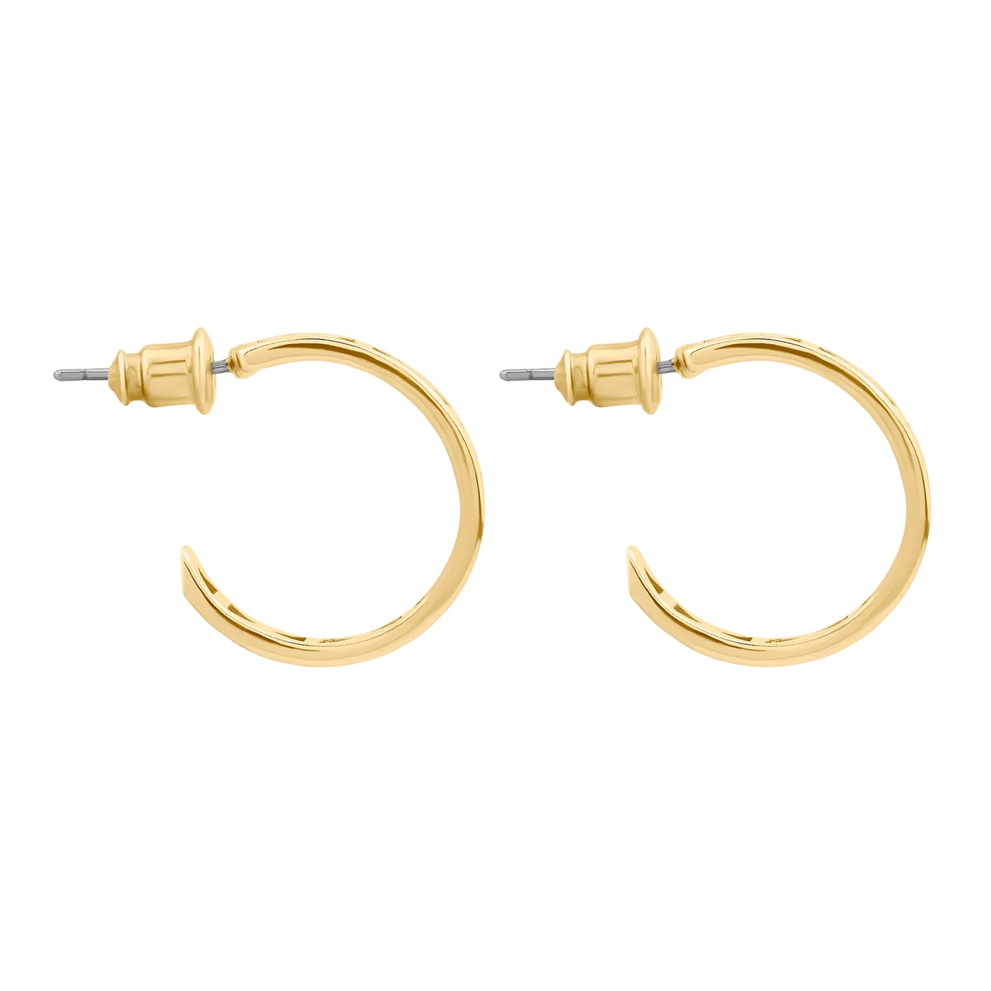 Accessorize London Women 14k Gold-Plated Cut-Out Hoops