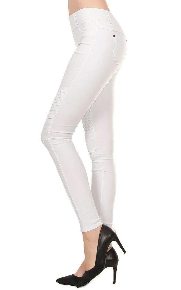 AL16775 White Stretch Jeggings