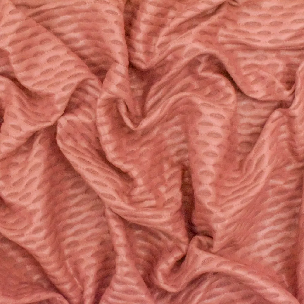 Antique Rose Pink Famous Maker Stretch 3D Mesh Yoga Activewear Fabric