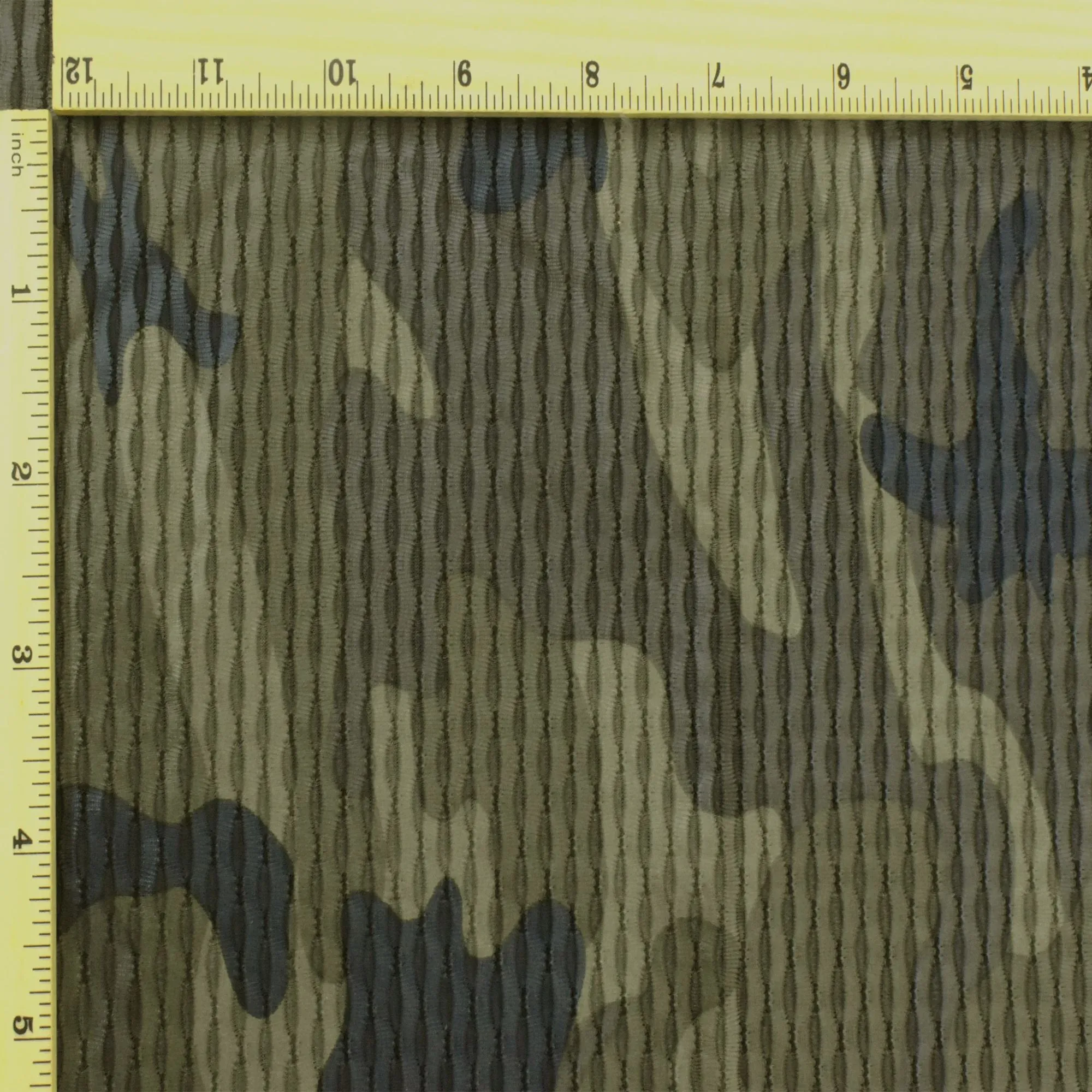 Army Green-Multi Famous Maker Stretch Camouflage Printed Mesh Yoga Fabric