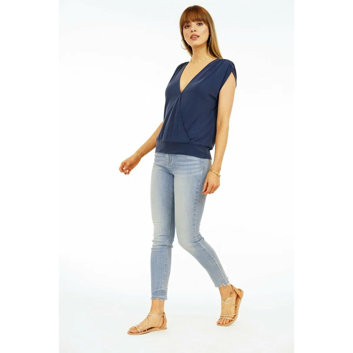 Banded Sleeveles Top