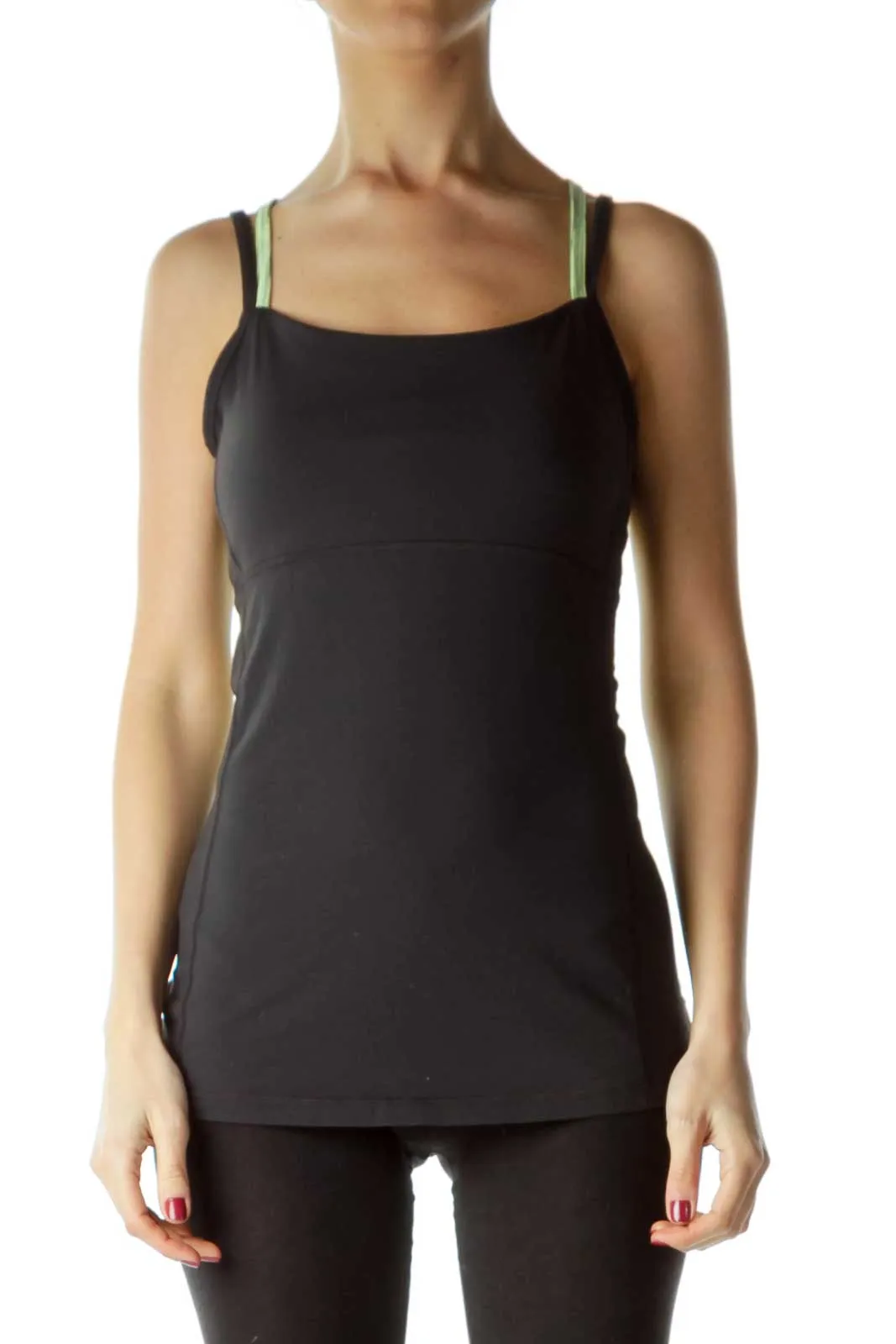 Black Green Yoga Tank