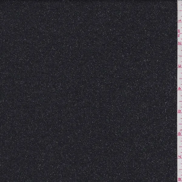 Black/Silver Sparkle Activewear Fabric