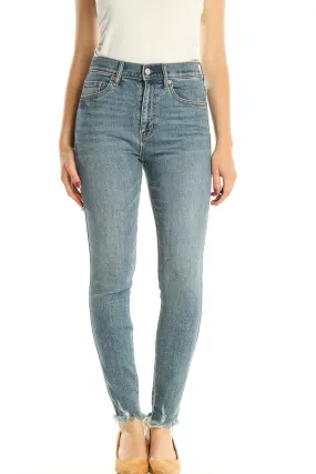 Blue High Waisted Skinny Jeans