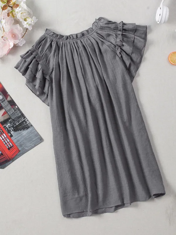 Casual Tie-Neck Blouse for Women - Top