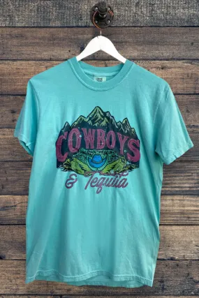 CC DTF COWBOYS AND TEQUILA - TURQUOISE