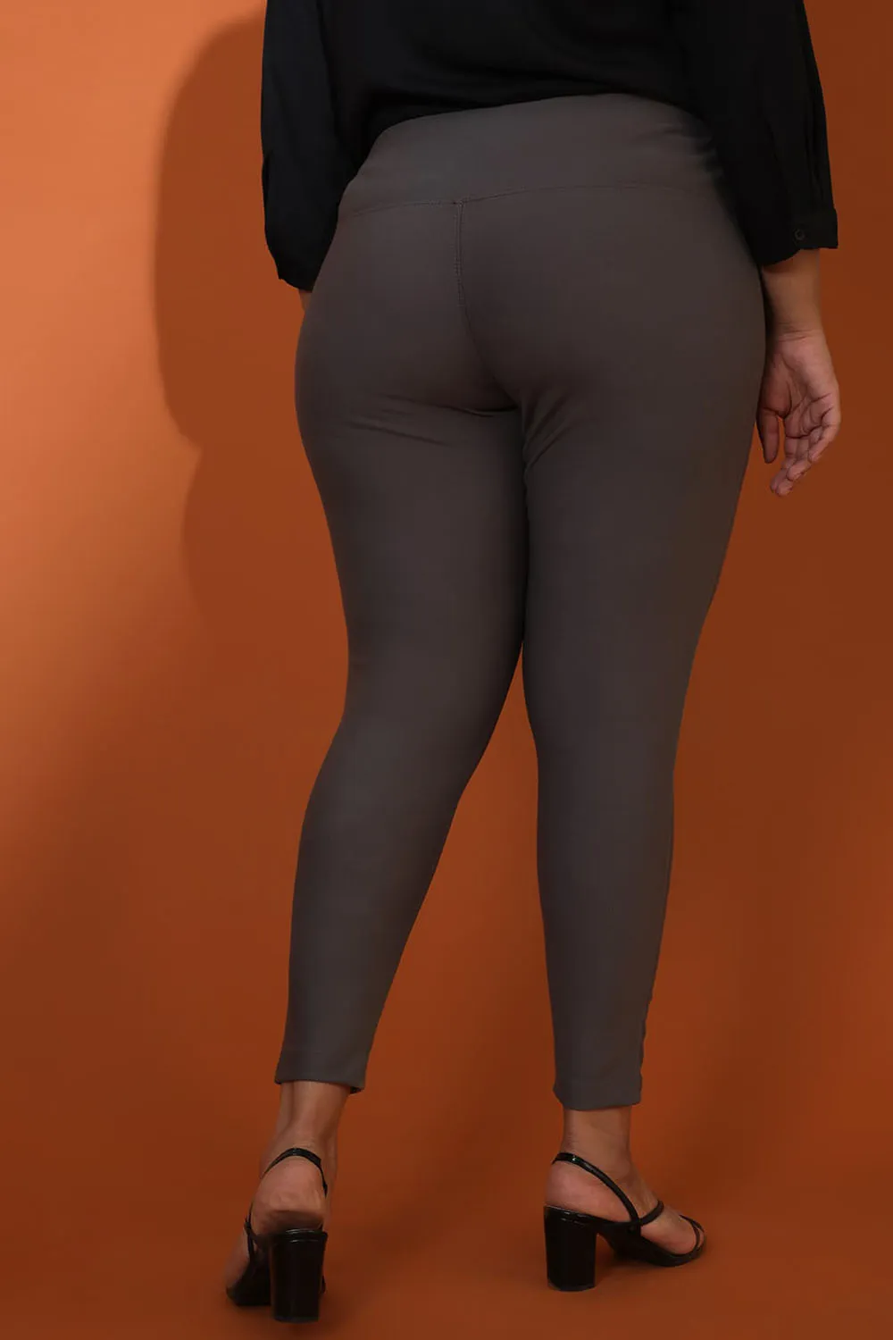 Dark Grey Tummy Tucker Jeggings