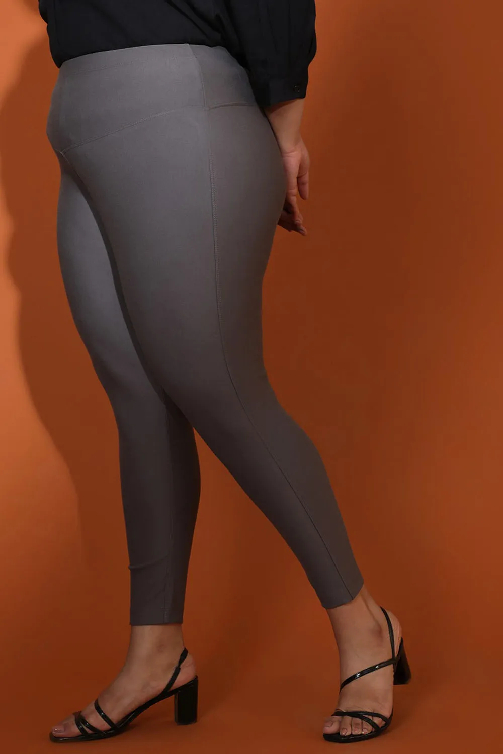 Dark Grey Tummy Tucker Jeggings