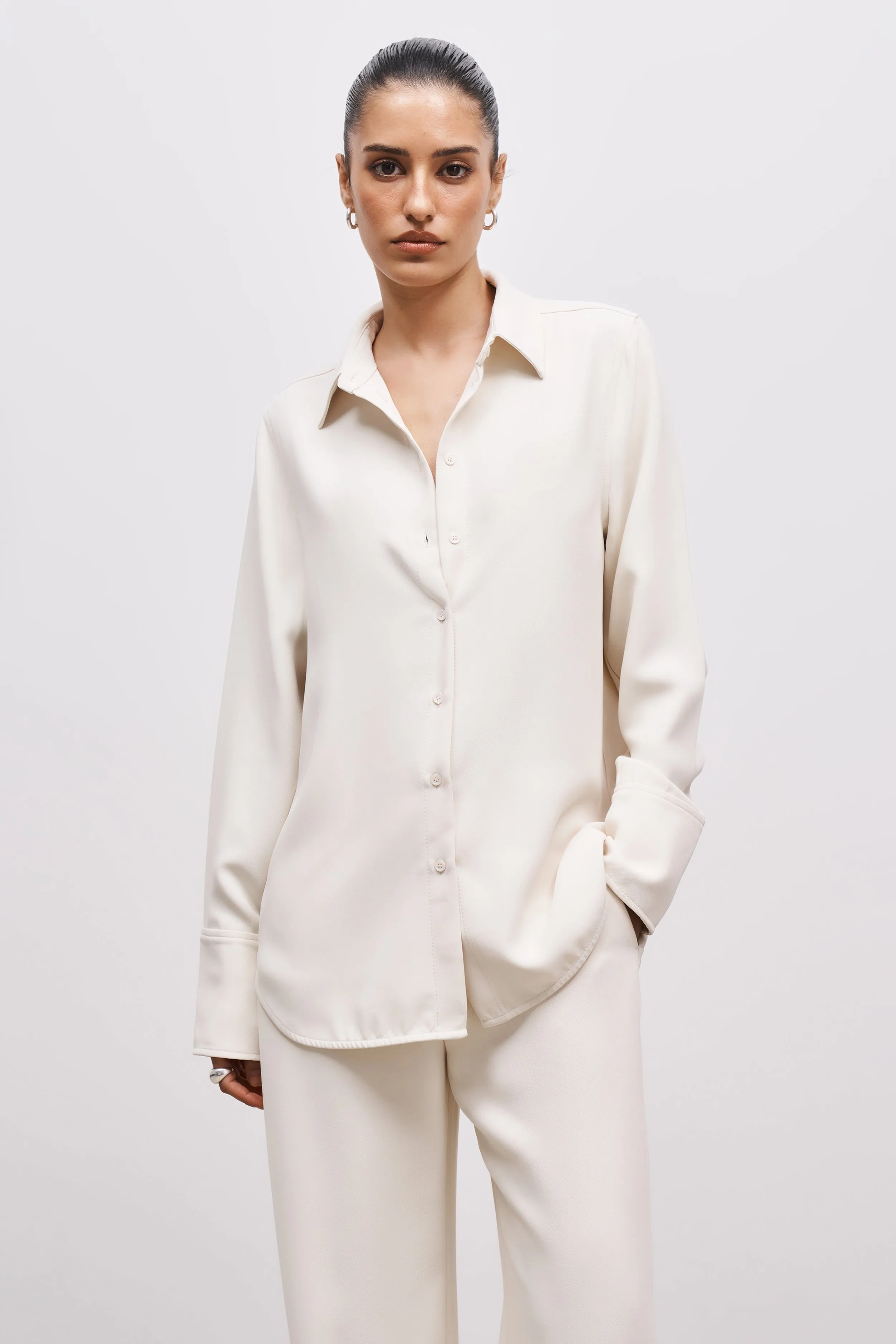 Effortless Oversized Shirt - Cream