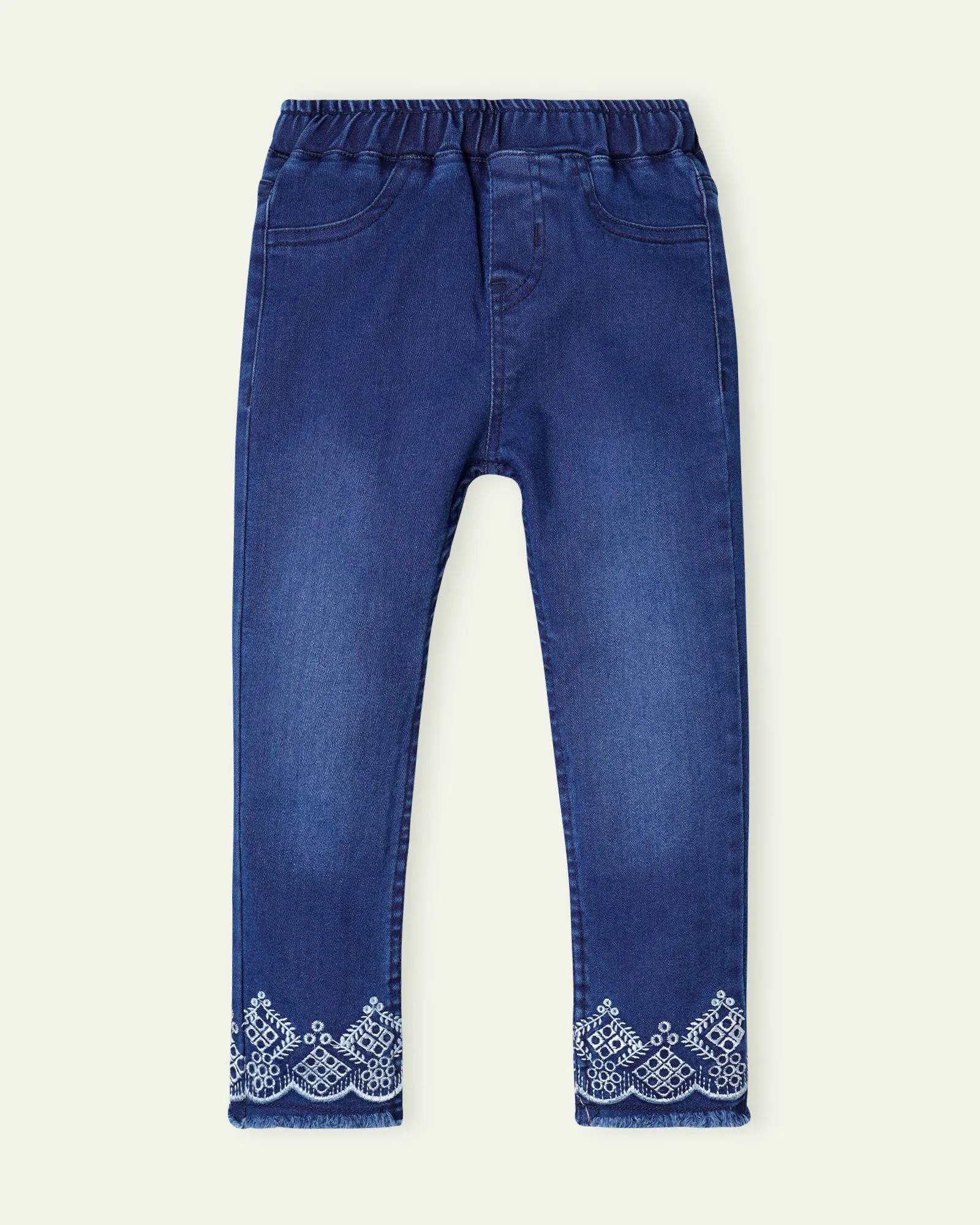 Embroidered Hem Jeggings