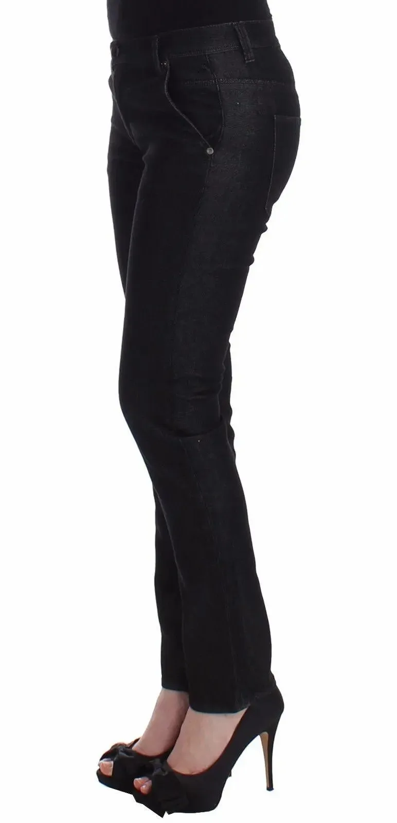 Ermanno Scervino Black Slim Jeans Denim Pants Skinny Leg Stretch