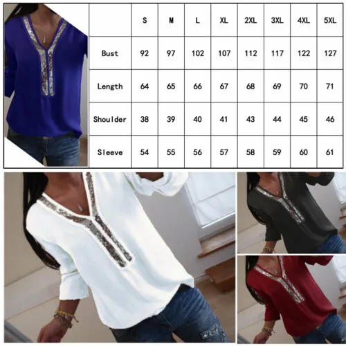 Fashion Women Long Sleeve Loose Blouse