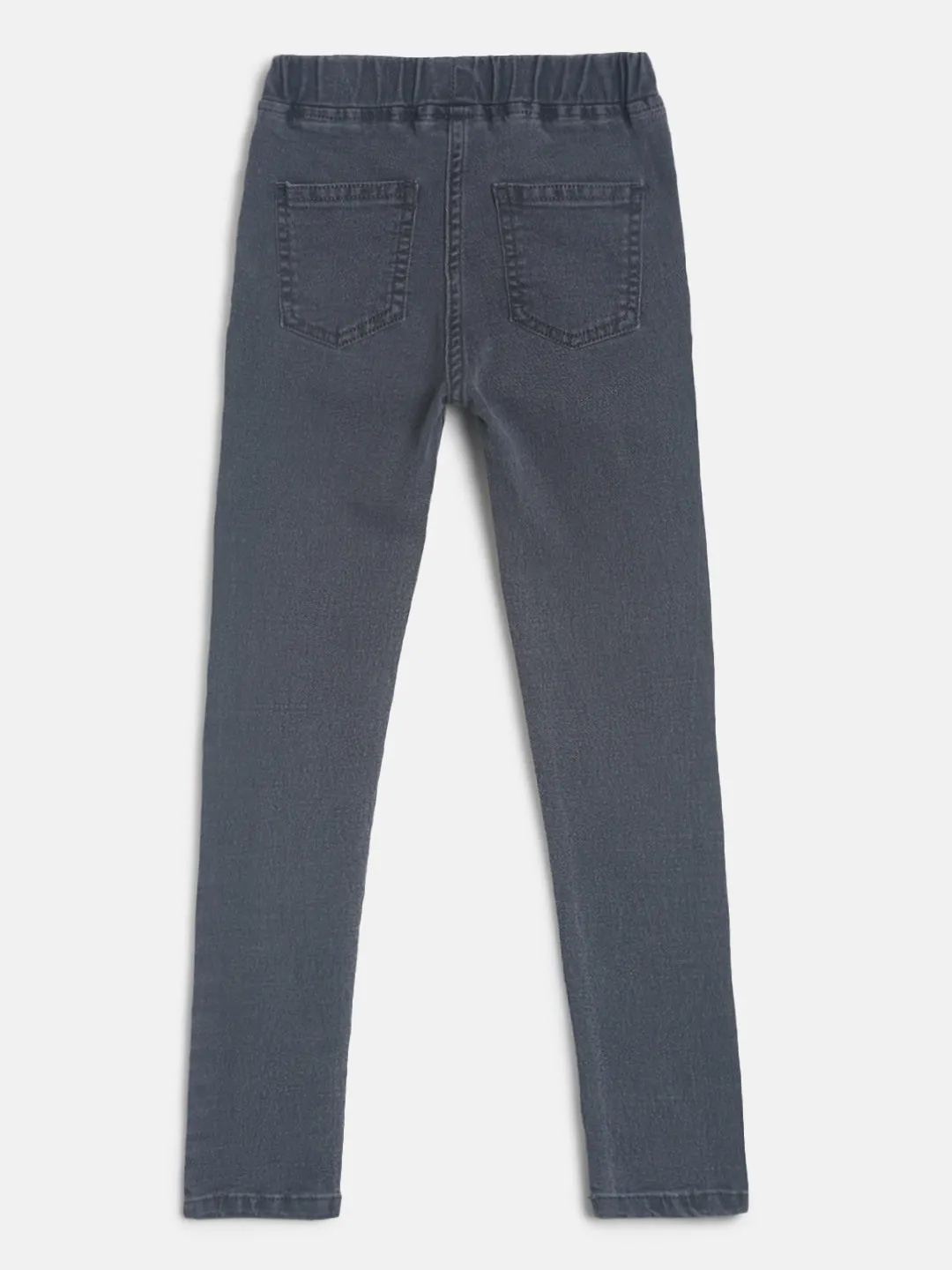 Girls Blue & Grey Denim Jeggings Combo