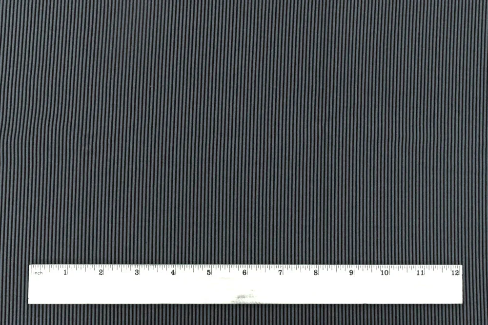 Gray-Black Famous Maker Stripe Jacquard Stretch Double Knit yoga Fabric