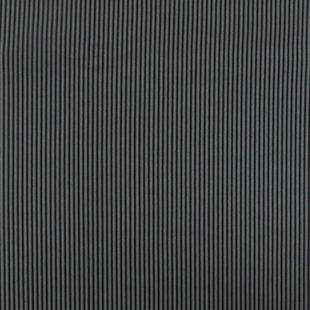 Gray-Black Famous Maker Stripe Jacquard Stretch Double Knit yoga Fabric