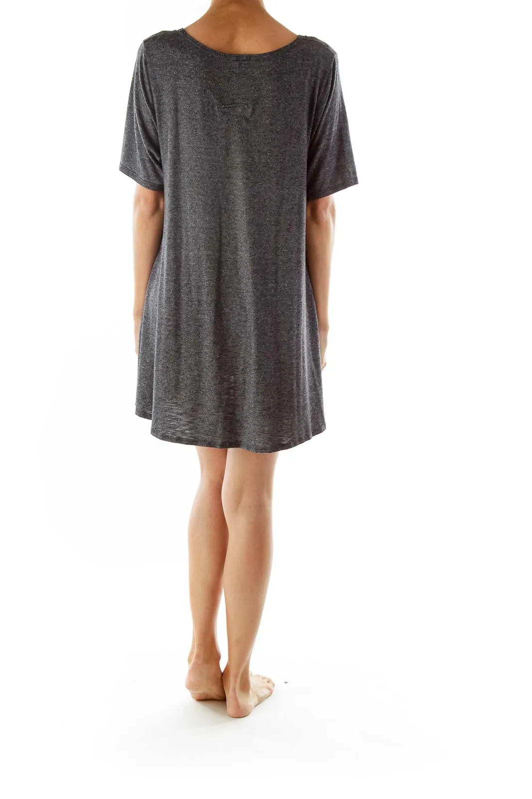 Gray Mottled T-Shirt Dress