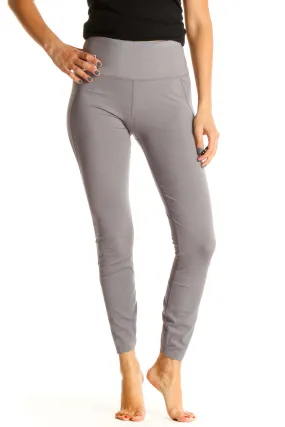 Gray Purple Activewear Leggings