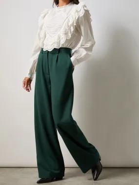 Green Wide Leg Trousers