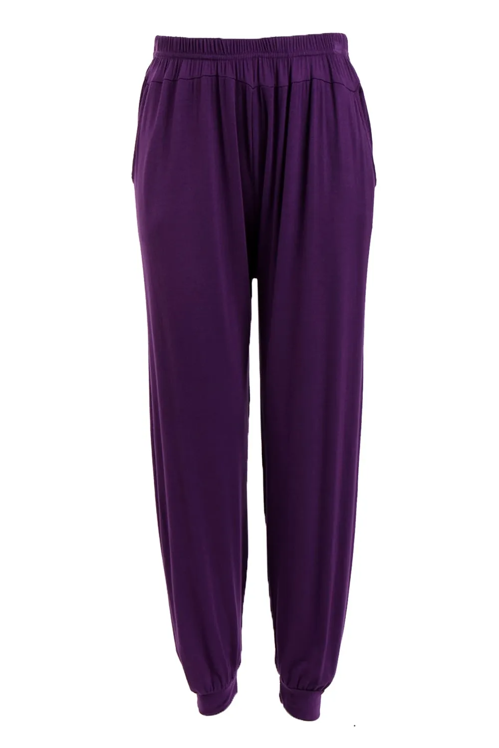 High Waisted Wide Leg Harem Pants with Pockets