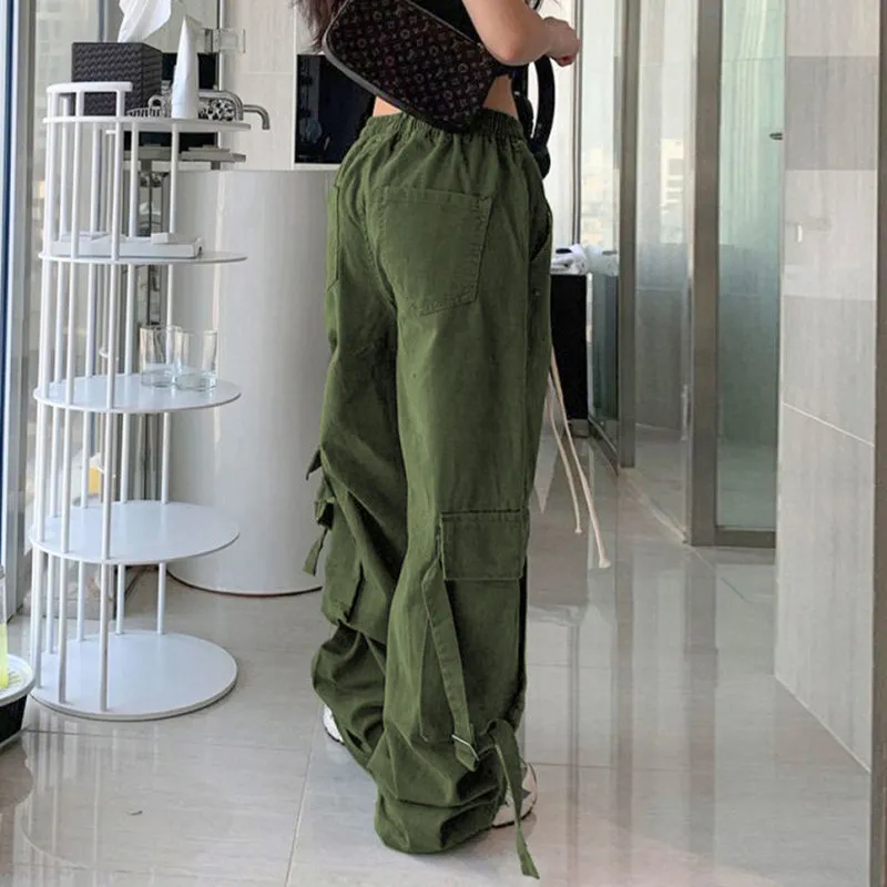 Hong Kong Style Ins Ribbon Workwear Casual Pants Men And Women Autumn