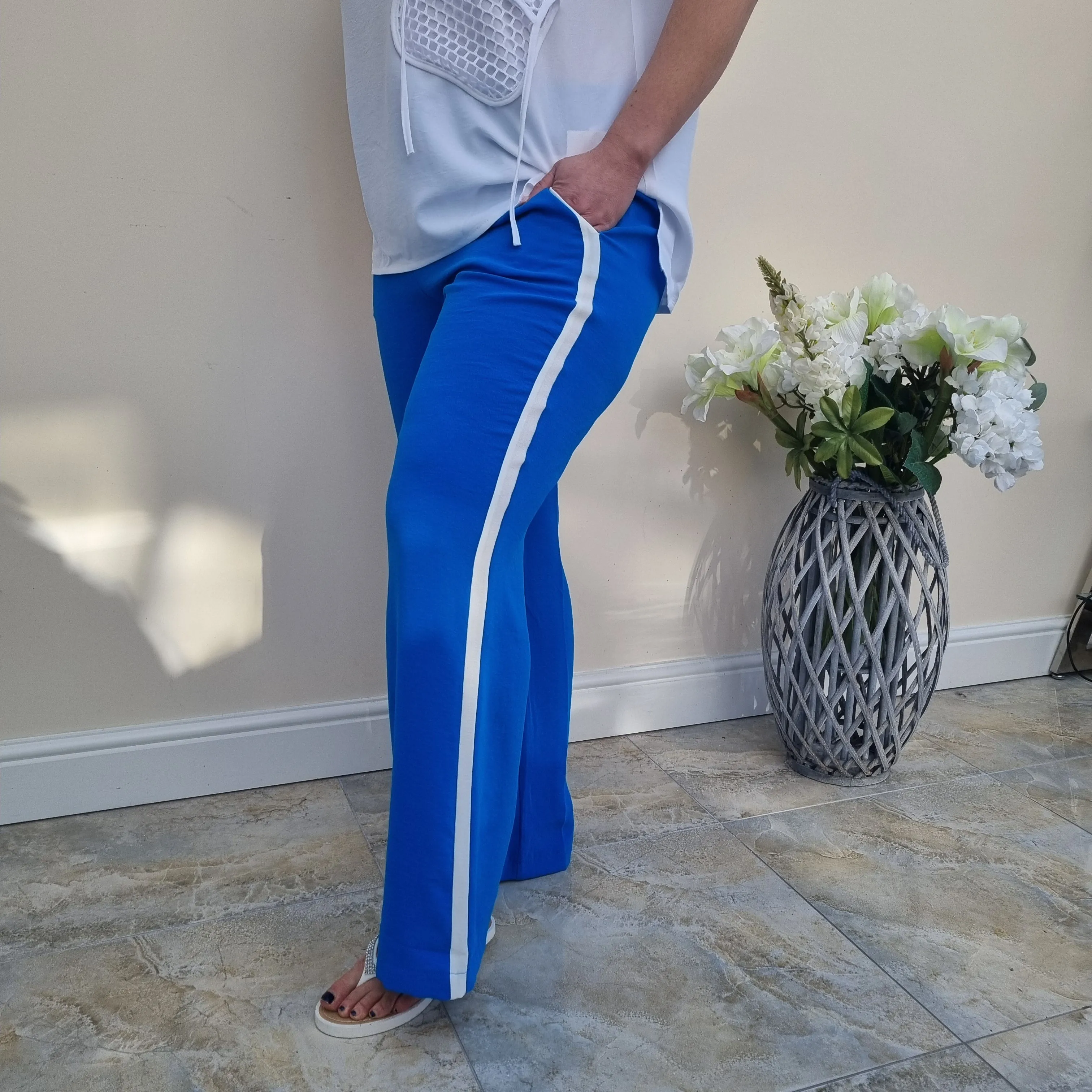 I.NCO Wide leg stripe Trousers