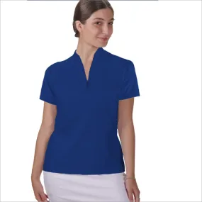 INDIGO POLO QUARTER ZIP TOP