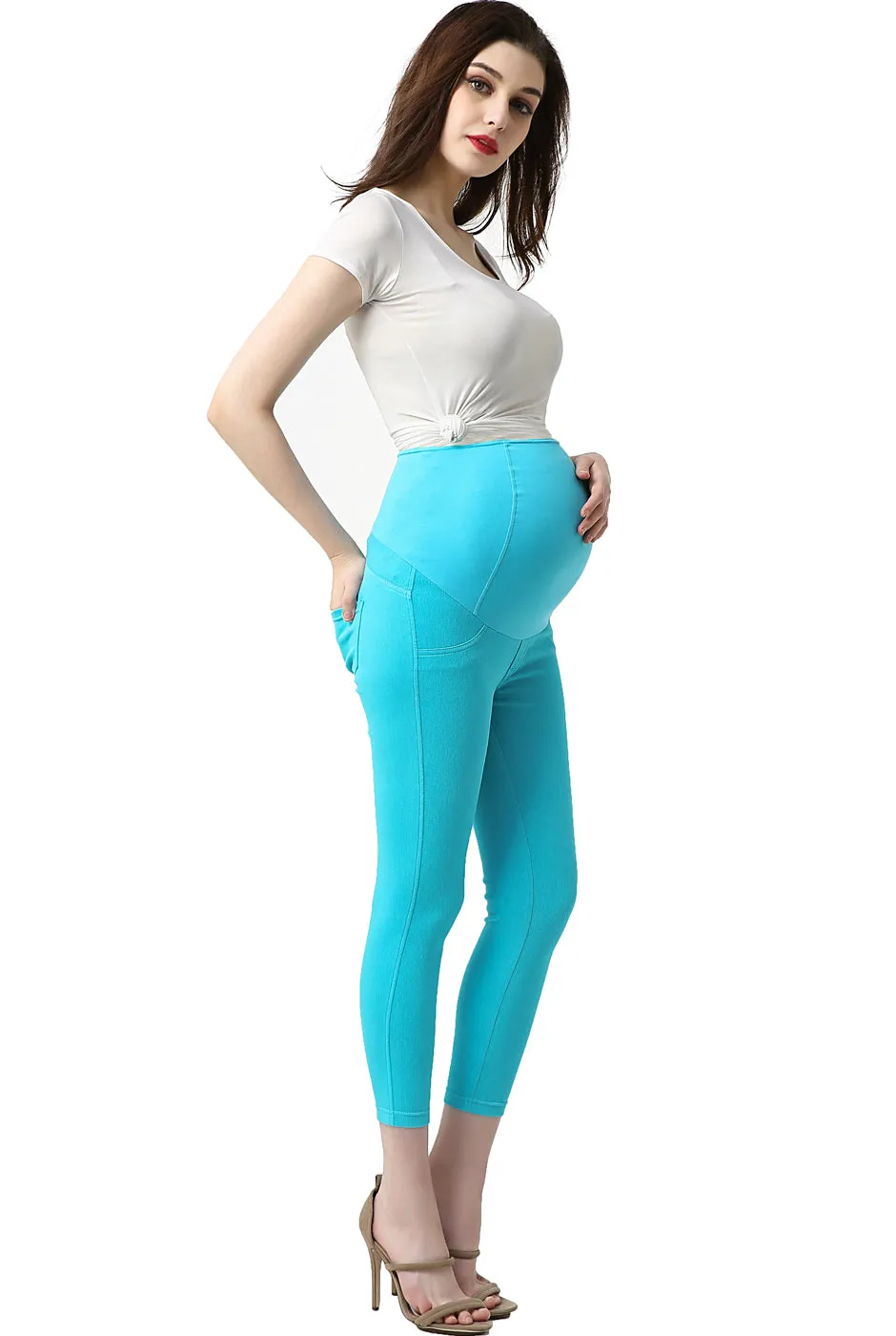 Kimi   Kai Maternity "Tia" Cropped Jeggings