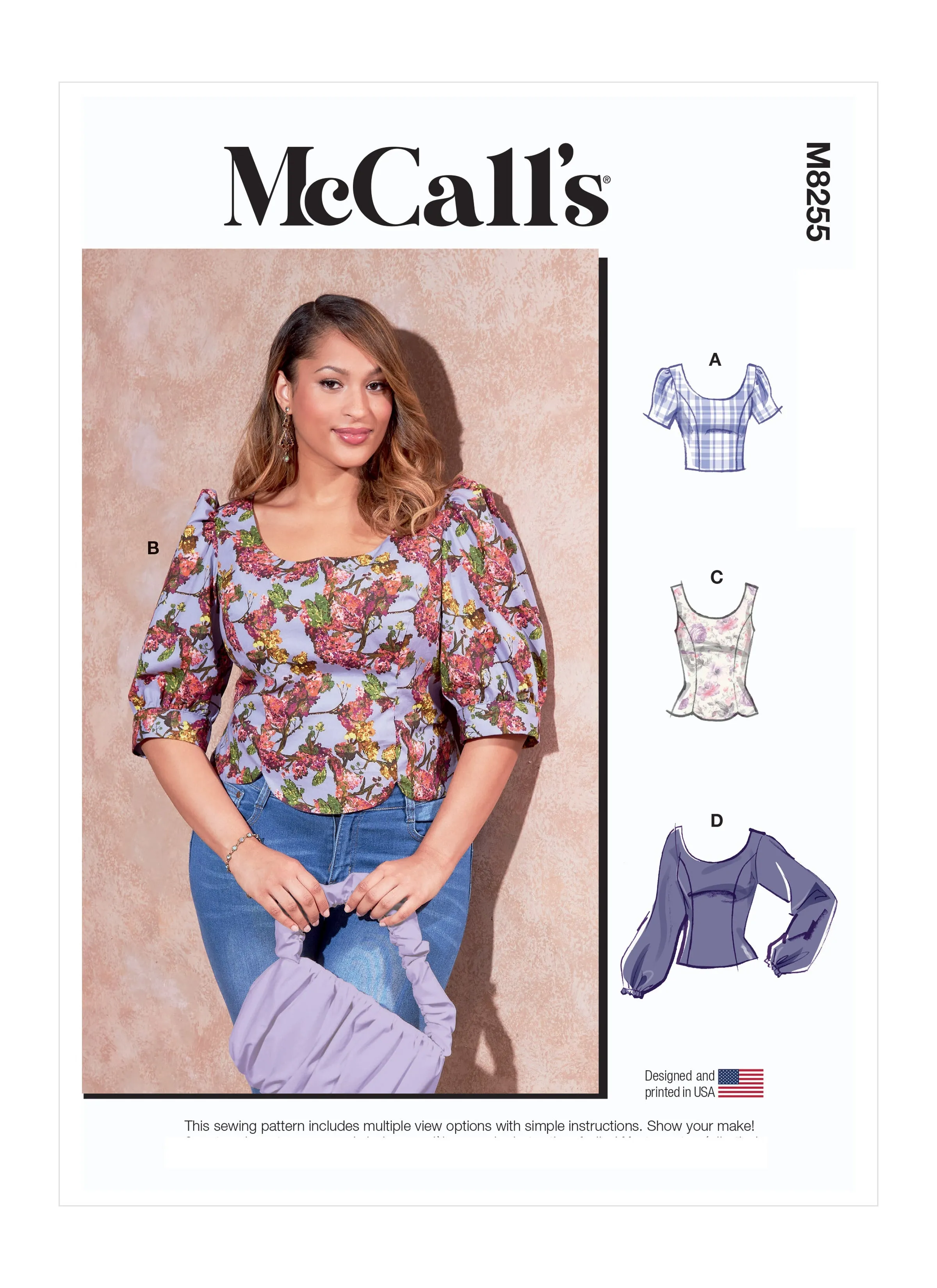 McCall's Sewing Pattern 8255 Misses' and Women's Tops