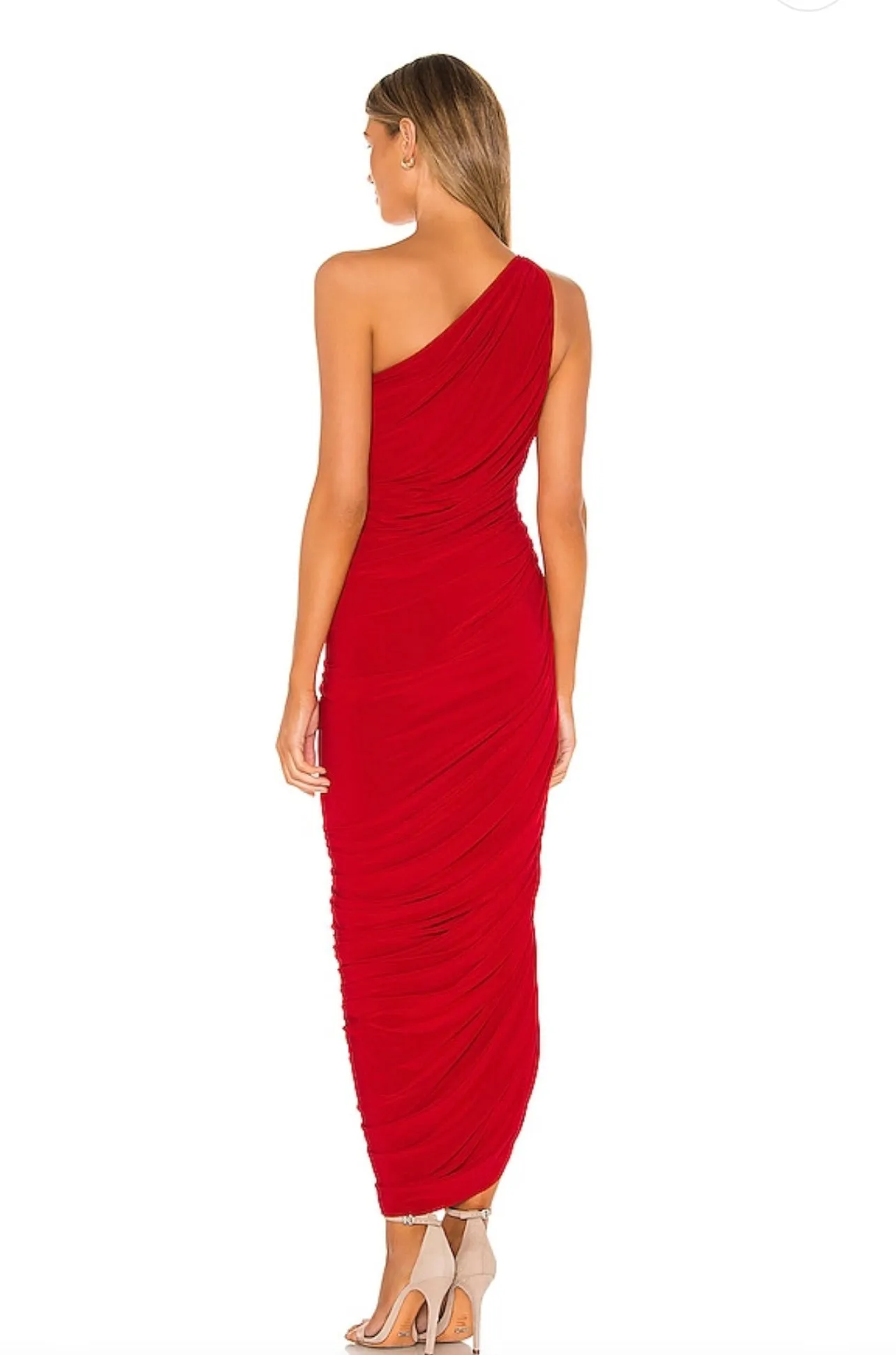 Norma Kamali Red Diana Gown