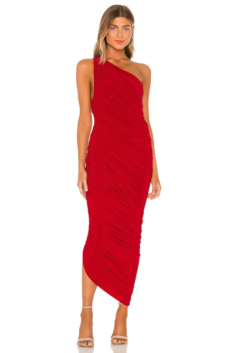 Norma Kamali Red Diana Gown