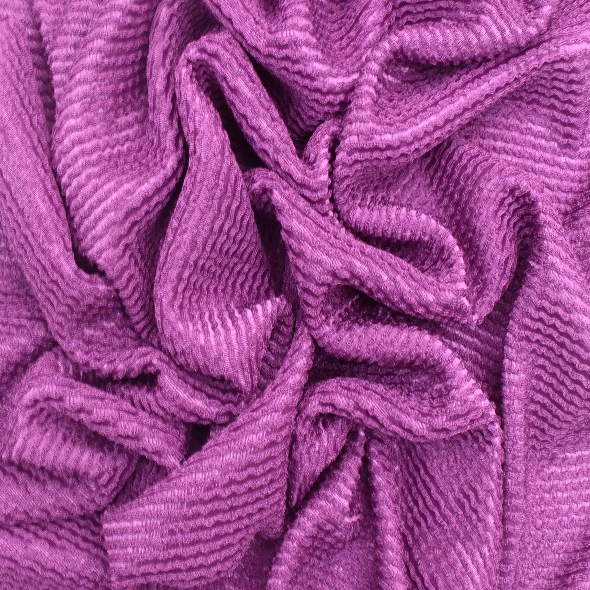 Orchid Purple Famous Maker Stripe Textured Stretch Activewear Knit Fabric