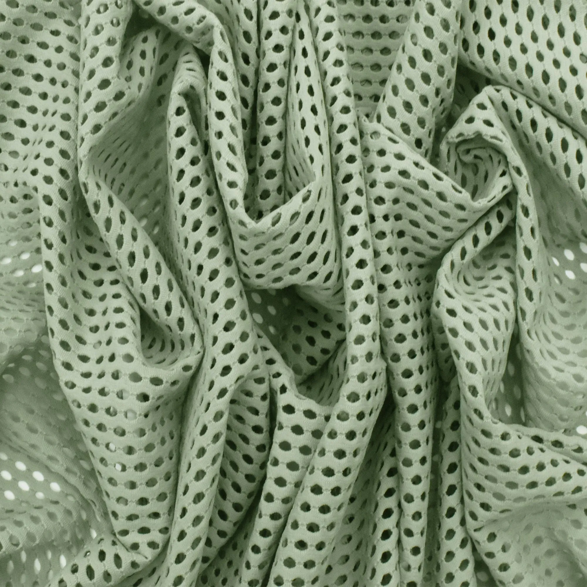 Pastel Green Stretch Famous Maker Mesh Yoga Activewear Knit Fabric