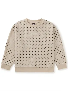 Relaxed Velour Pullover, Dot