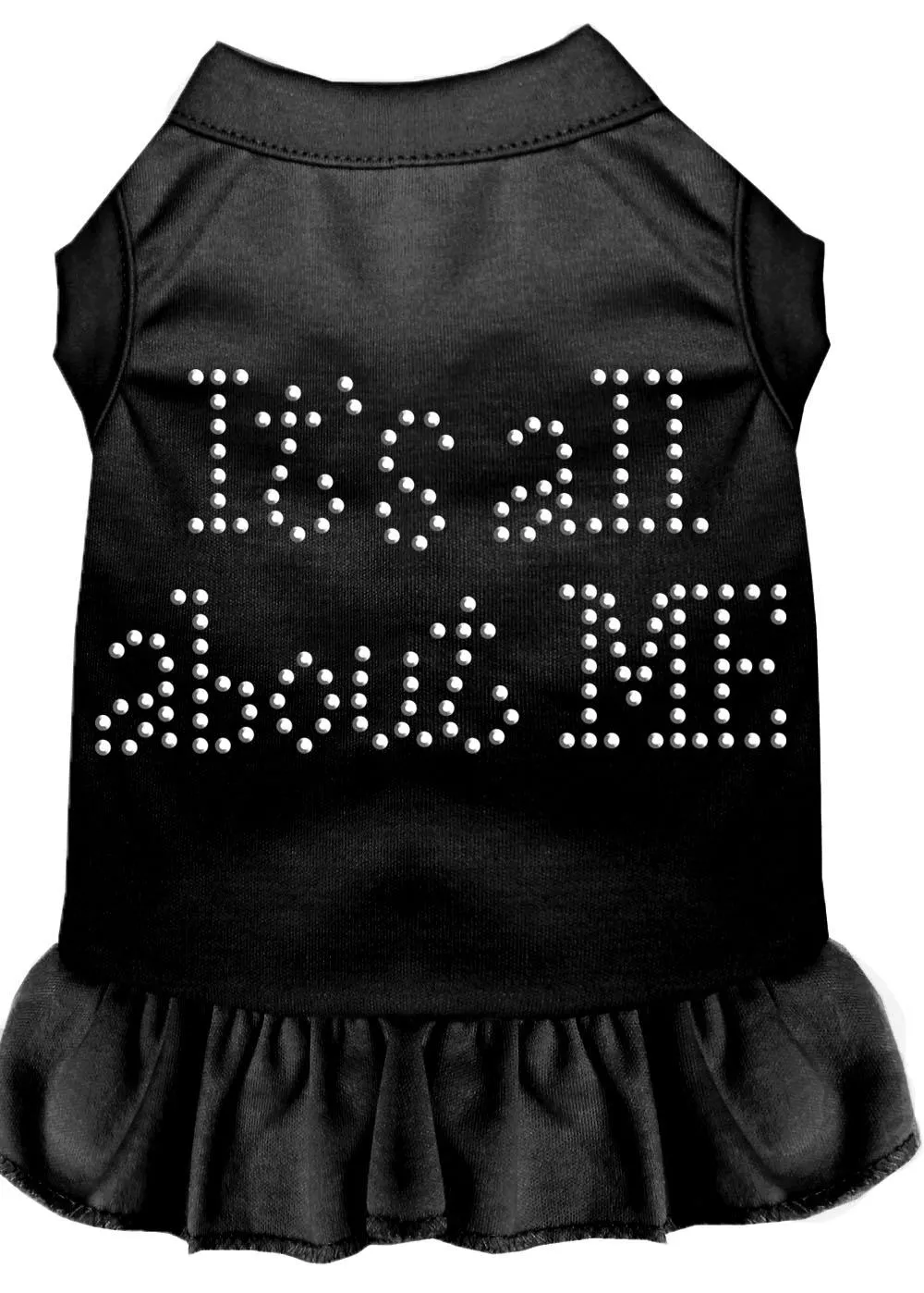 Rhinestone All About Me Dress Black Med (12)