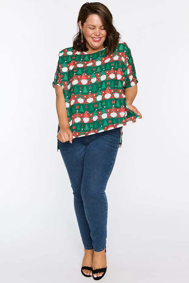 Serena Christmas Gnomes Top