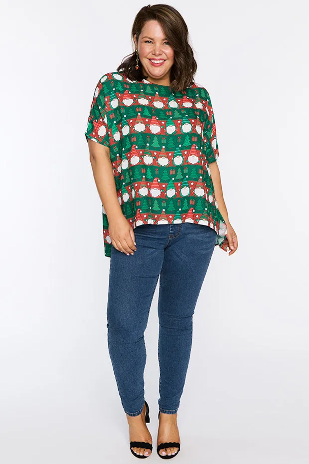 Serena Christmas Gnomes Top