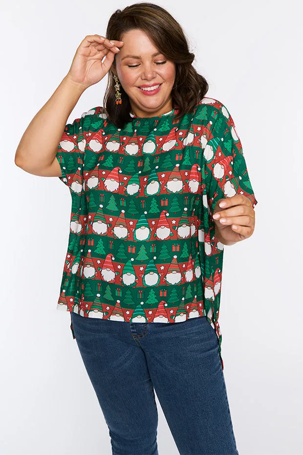 Serena Christmas Gnomes Top