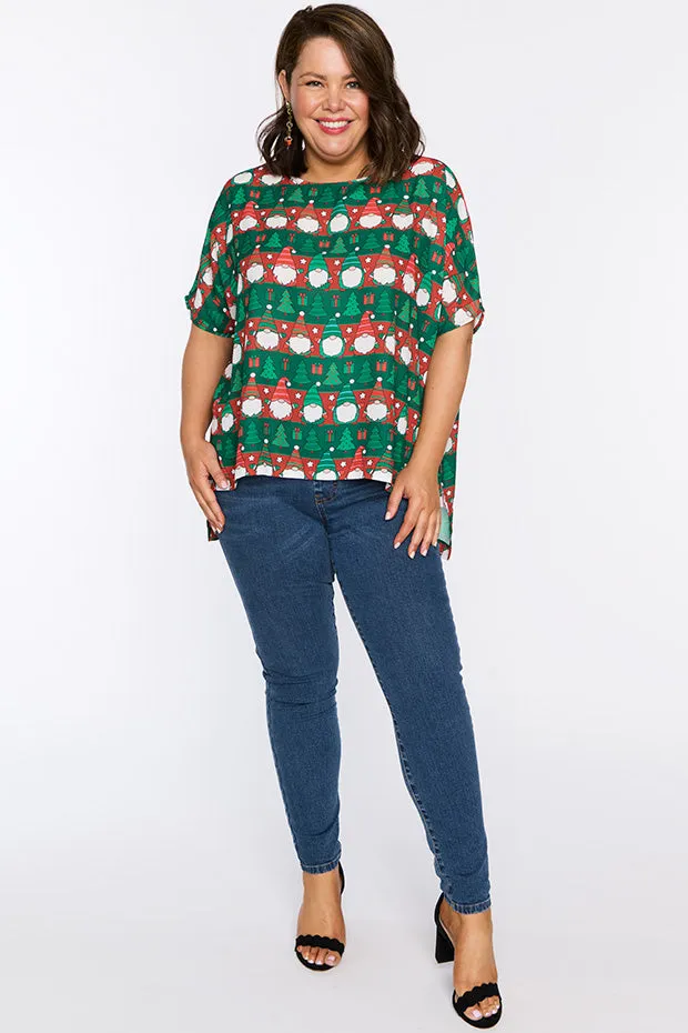 Serena Christmas Gnomes Top