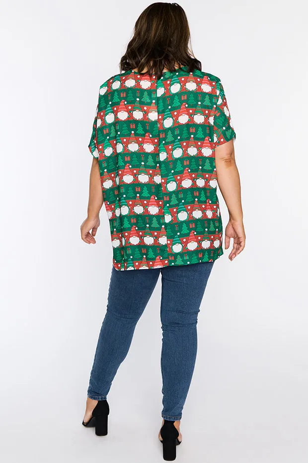 Serena Christmas Gnomes Top