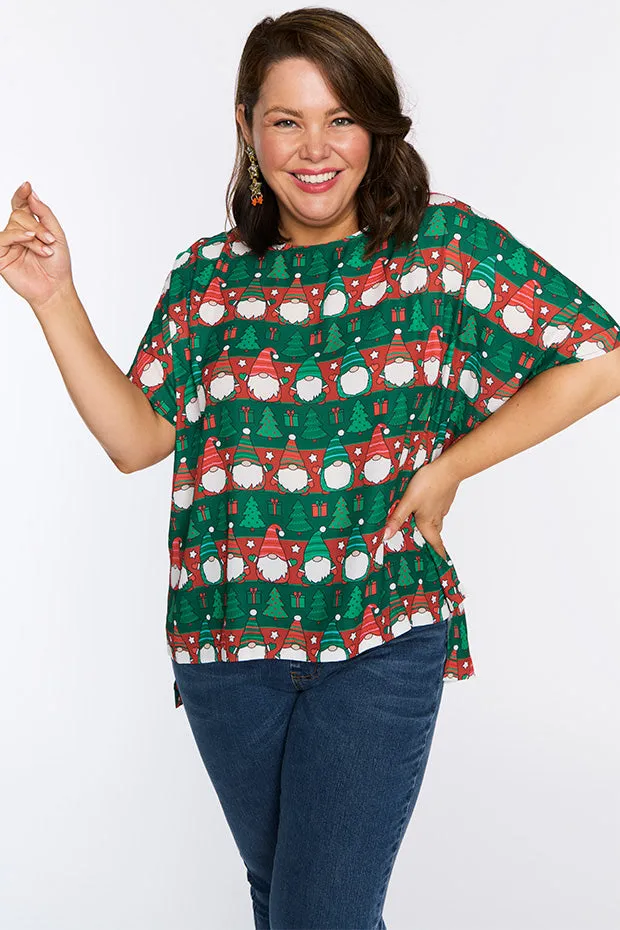 Serena Christmas Gnomes Top