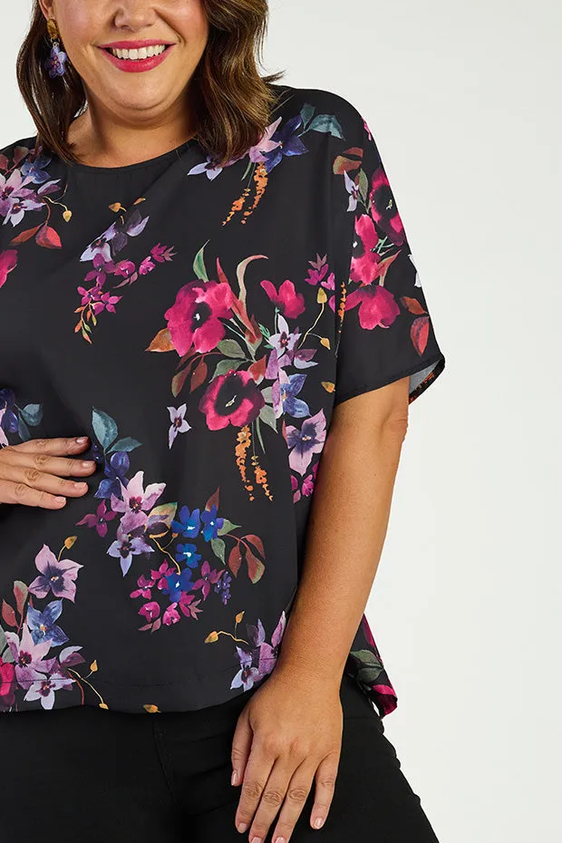 Serena Night Flower Top