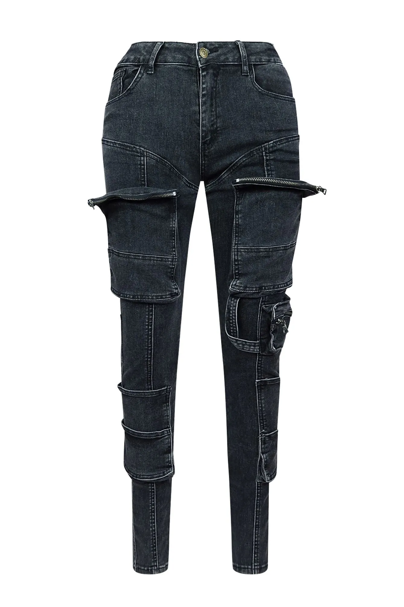 Shannon Cargo Washed Skinny Jeans