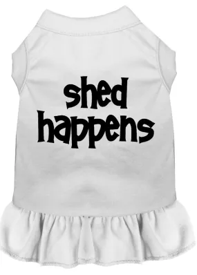 Shed Happens Screen Print Dress White Med (12)