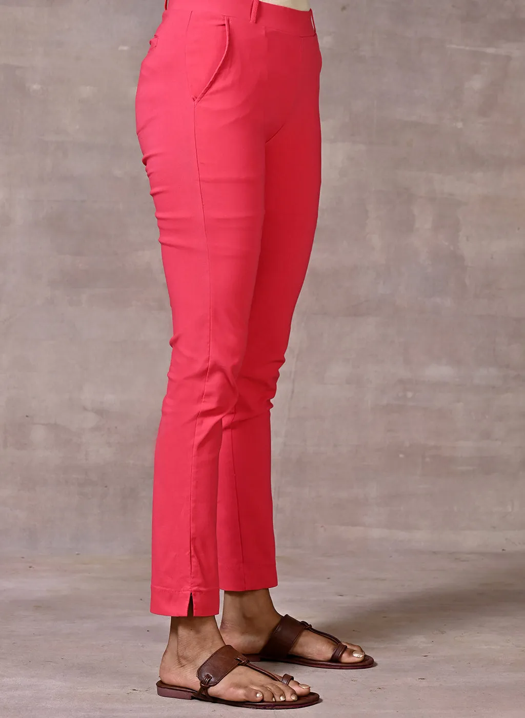 Skin-Fit Pink Jeggings