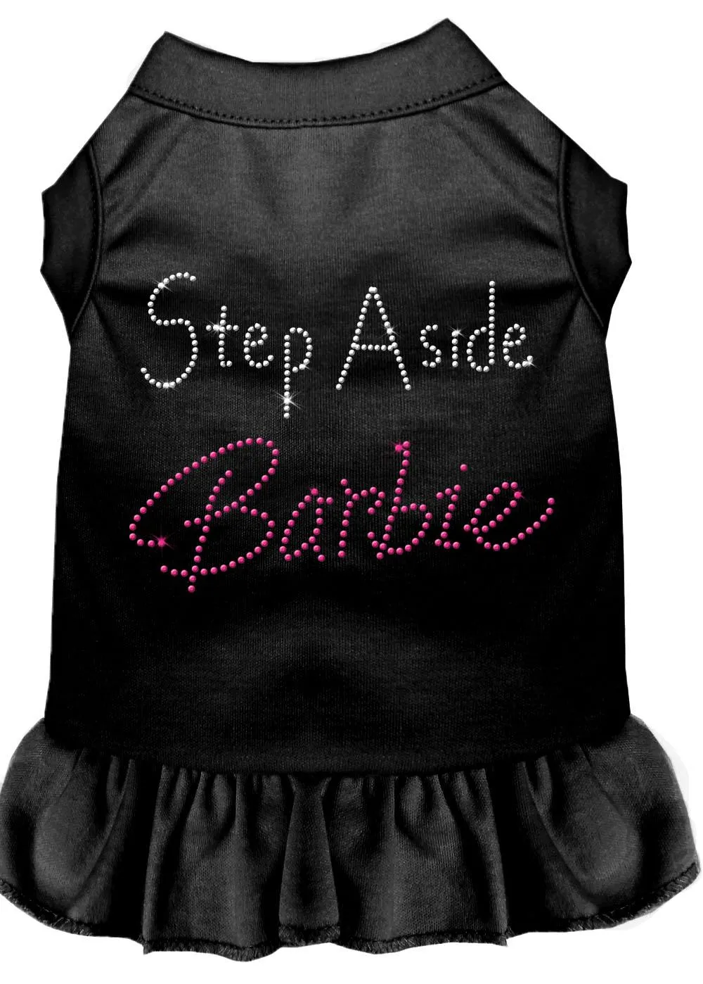 Step Aside Barbie Rhinestone Dress Black Lg (14)